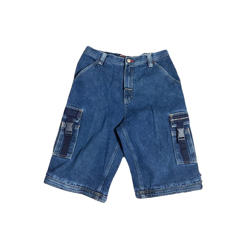 Bugle Boy Y2K Men's Denim Cargo Baggy Size 30 Skater Wide Leg